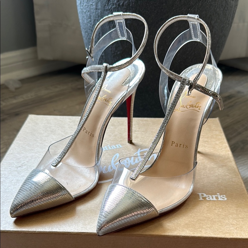 Elegant Silver Stiletto Heels